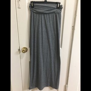 Soft Gray Maxi Skirt